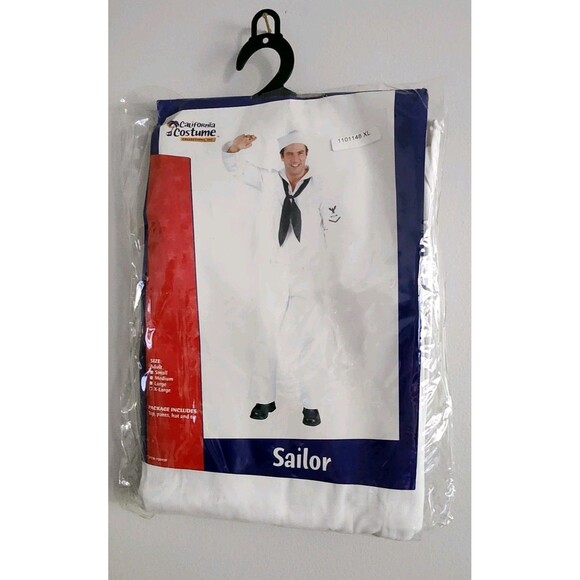 California Costume Adult Sailor Costume XL White - Picture 1 of 14